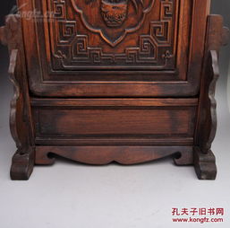 老花梨木浮雕博古花插屏 傳統(tǒng)工藝與收藏價值的完美結(jié)合