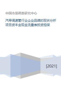 汽導調速管行業企業品牌現狀分析與項目投融資擔保評估